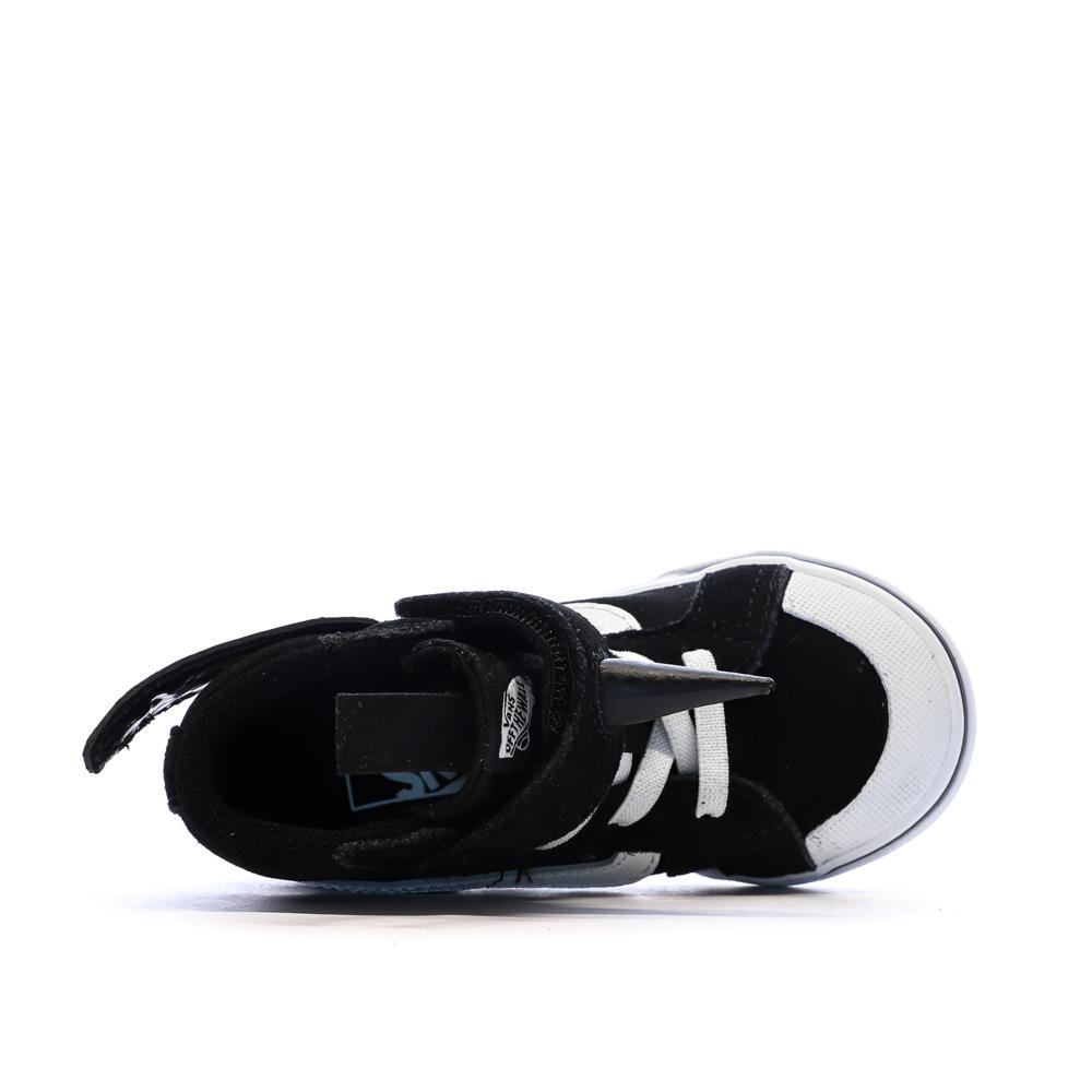 Baskets Noires/Blanches Enfant Vans Flying Sk8-hi vue 4