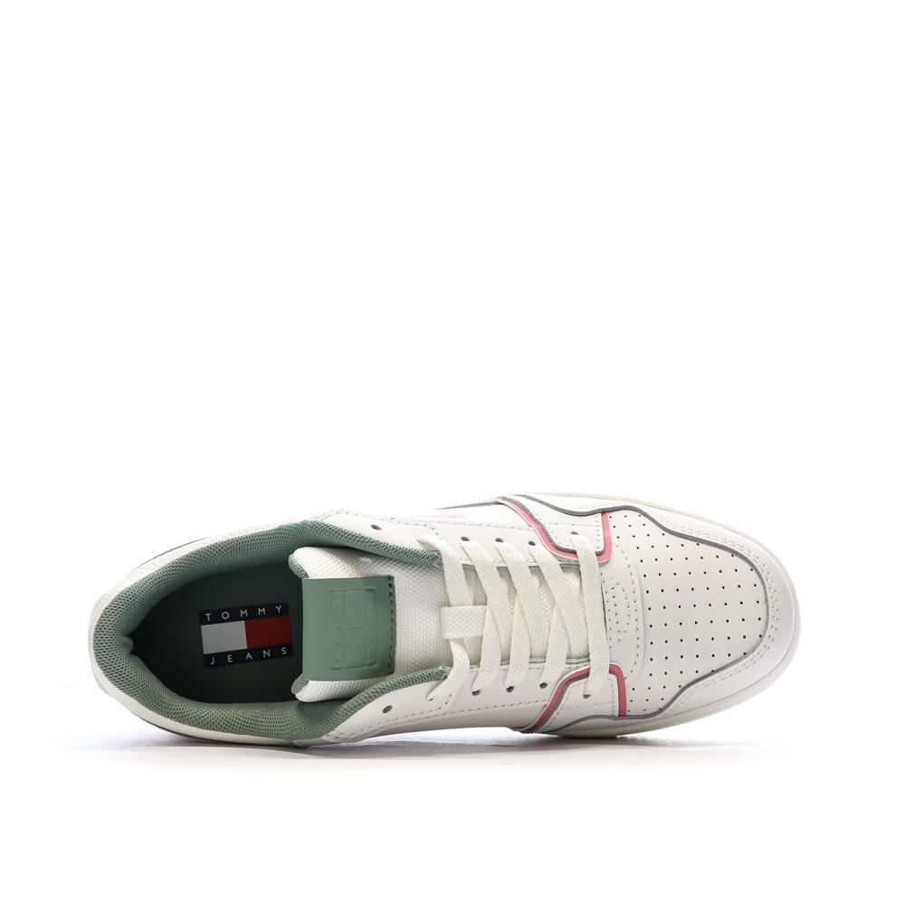 Baskets Blanches/Roses Femme Tommy Hilfiger Retro vue 4