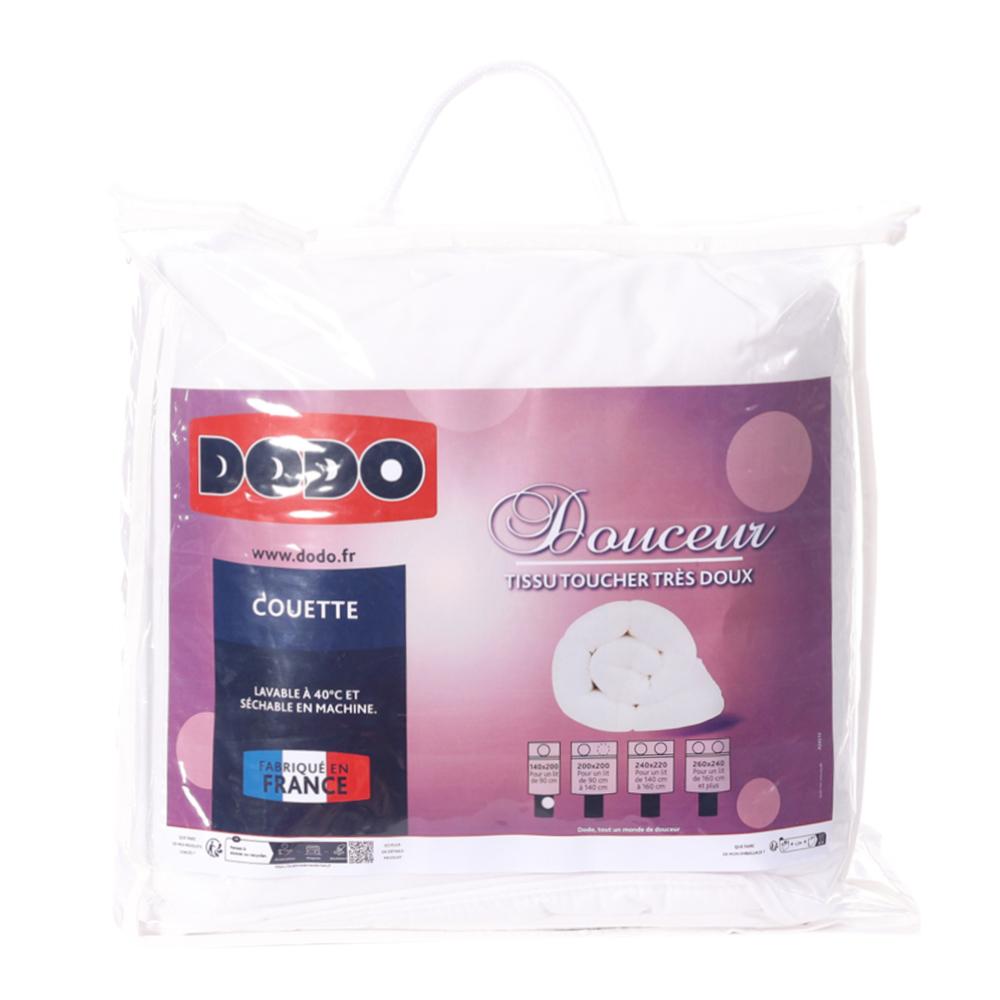 Couette Synthétique Toucher Doux Blanche Dodo 140x200 pas cher