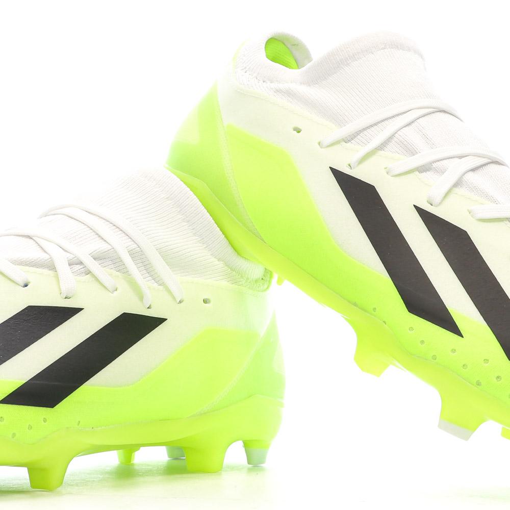 Chaussures de football Jaune/Blanc/Noir Homme Adidas X Crazyfast vue 7