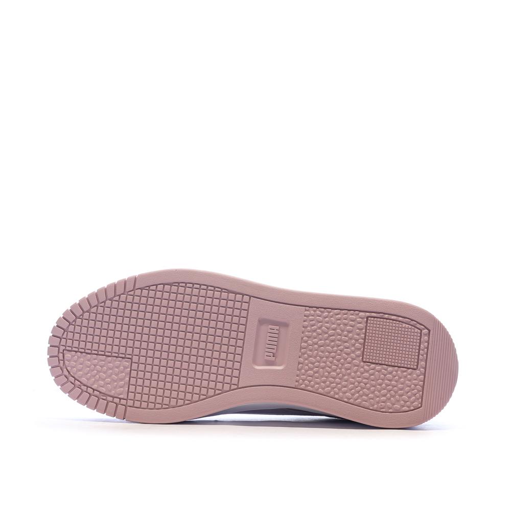 Baskets Blanc/Rose Fille Puma Carina Street Beach vue 5