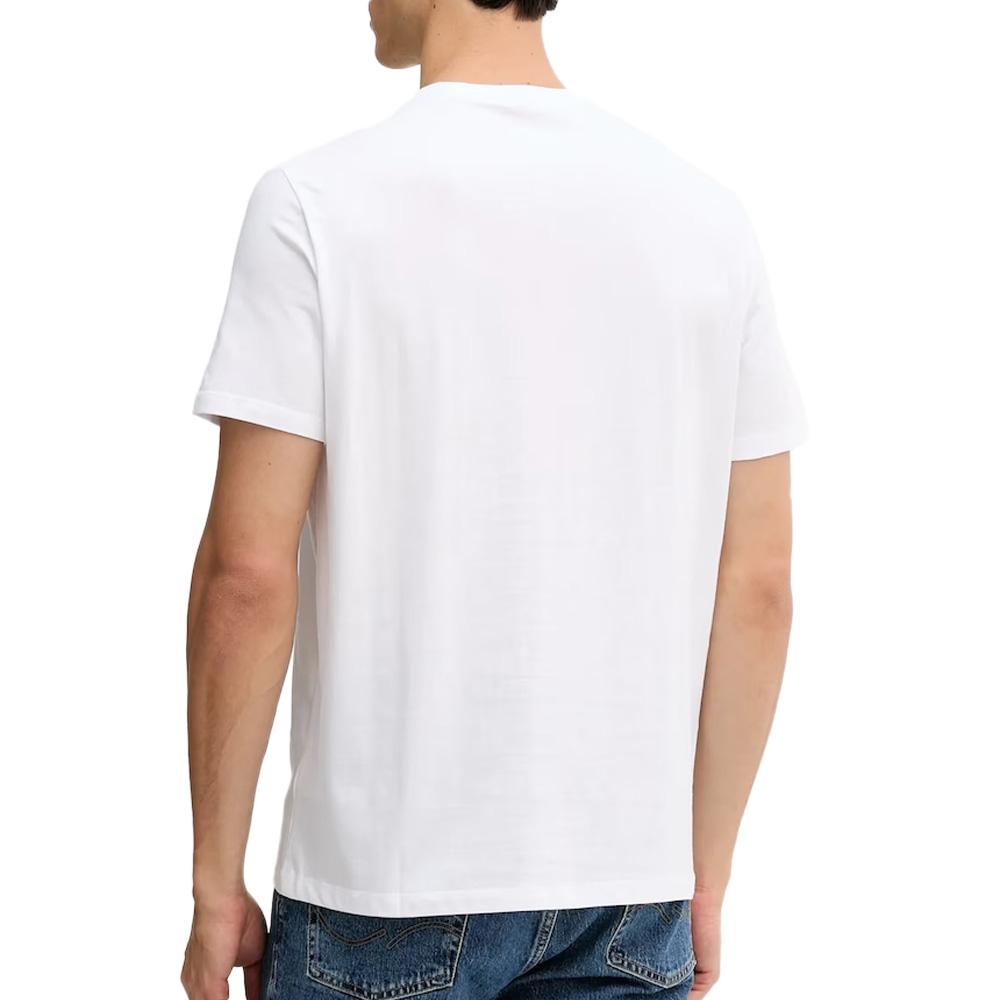 T-Shirt Blanc Homme Calvin Klein Jeans Ckny LV04RD816G vue 2