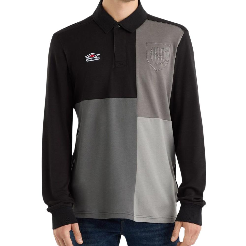 Polo Manches Longues Noir Homme Umbro Rugby Jersey pas cher
