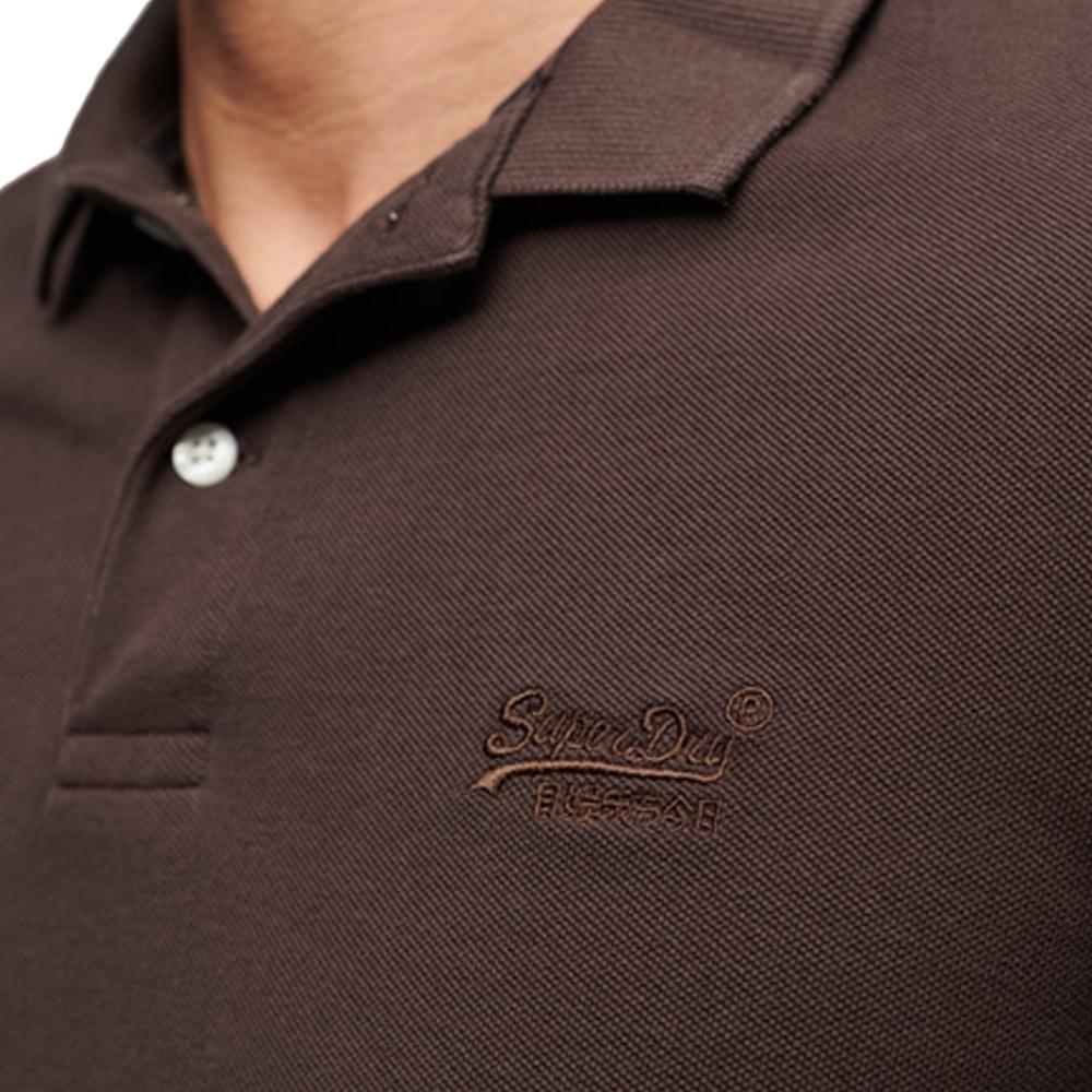 Polo Marron Homme Superdry Vintage DestroyM vue 2