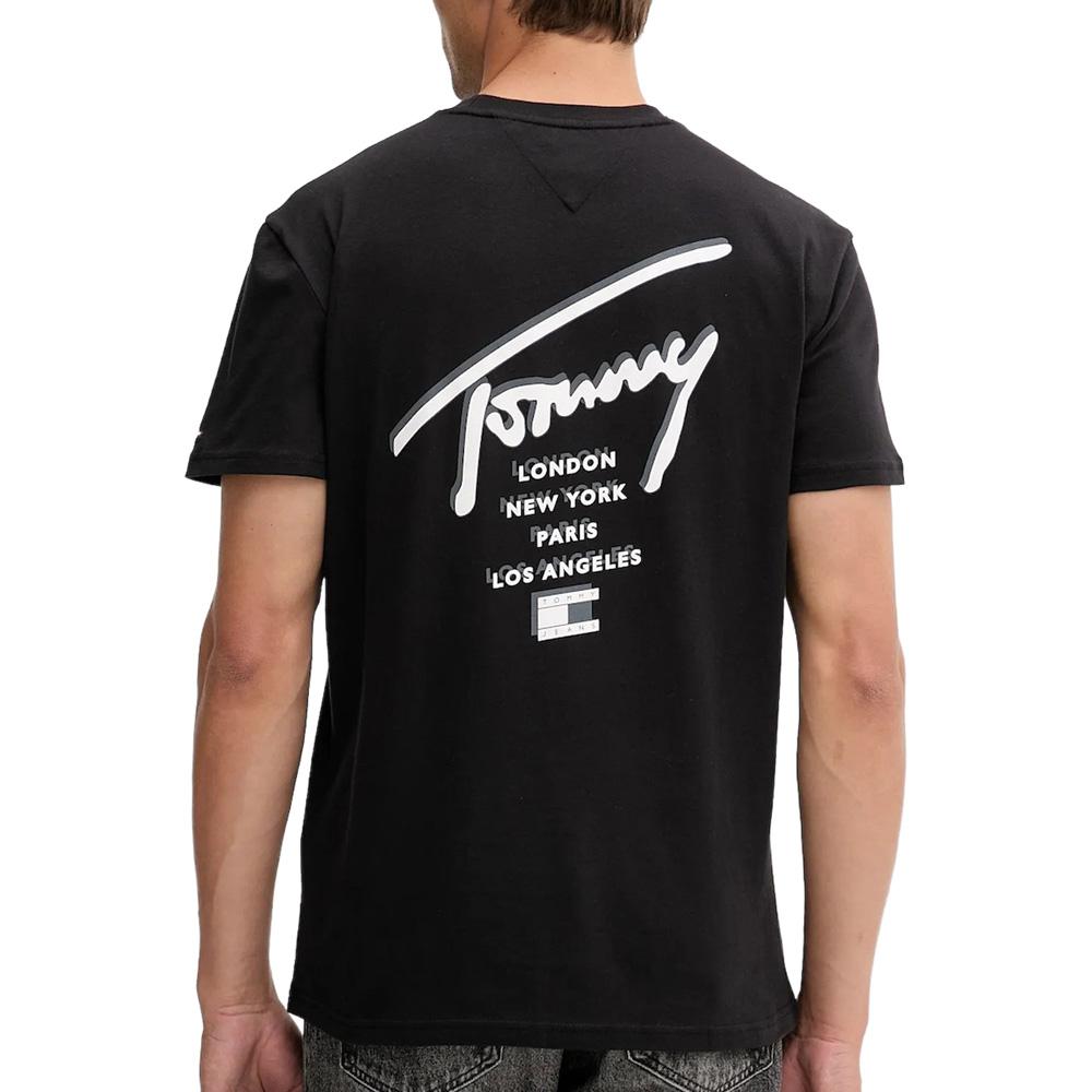 T-shirt Noir Homme Tommy Hilfiger Tjm Reg Sign City vue 2