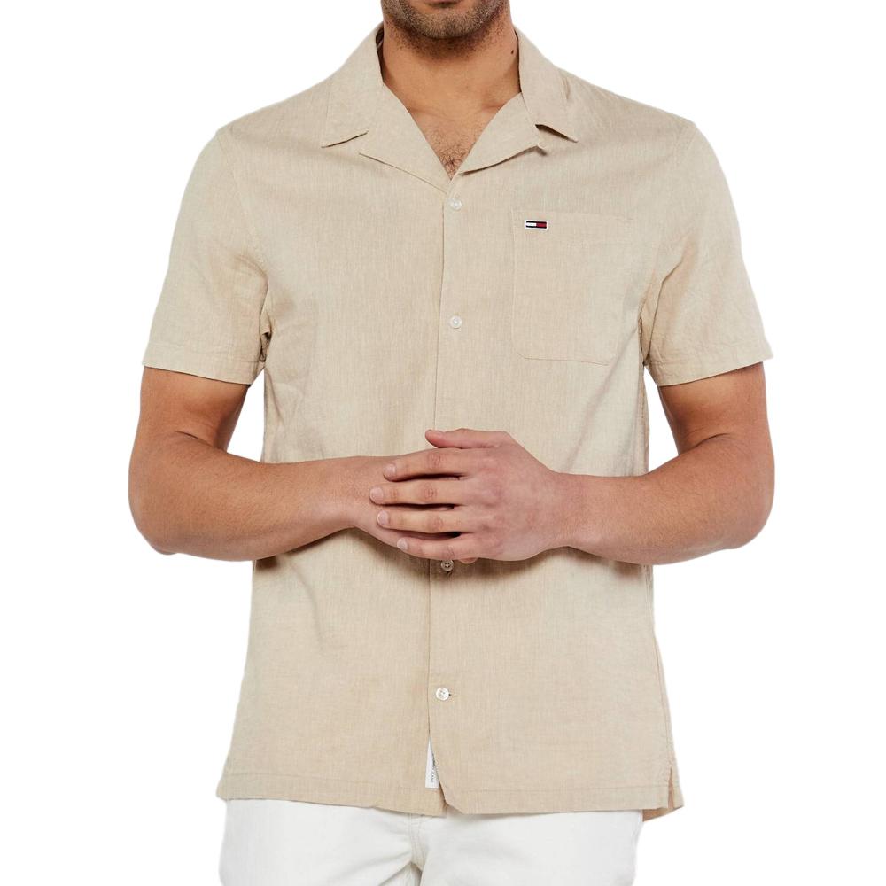 Chemisette Ecru Homme Tommy Hilfiger Linen Blend Camp-aruba pas cher