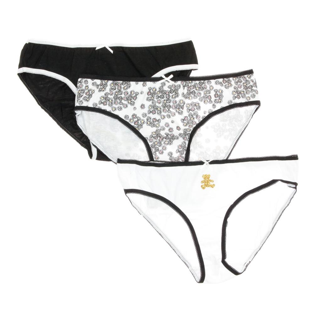 Lot x3 Culottes Noir/Blanche Femme Lulu Castagnette pas cher