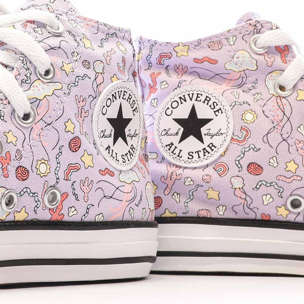 Baskets Violettes Garçon/Fille Converse Chuck Taylor All Star A03578C vue 7