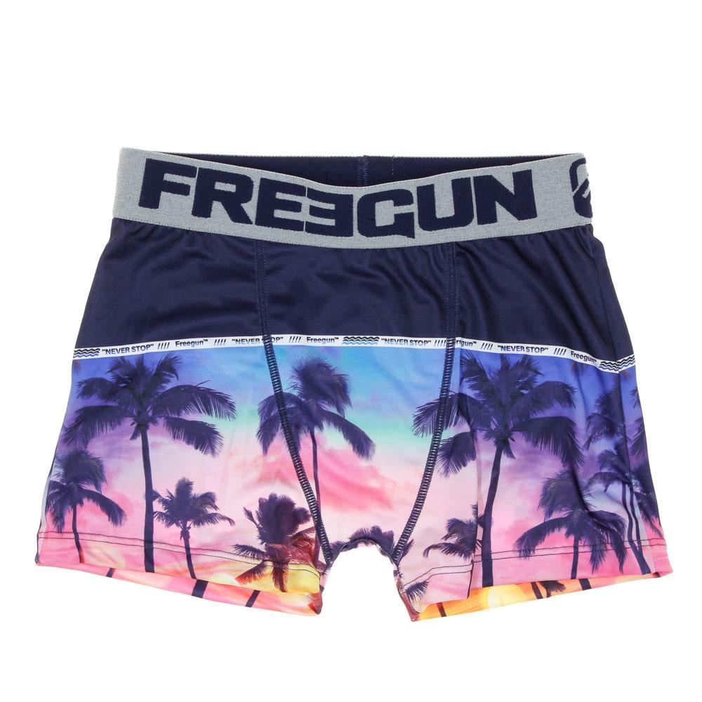 Boxer Gris/Marine à Imprimés Garçon Freegun Pal pas cher