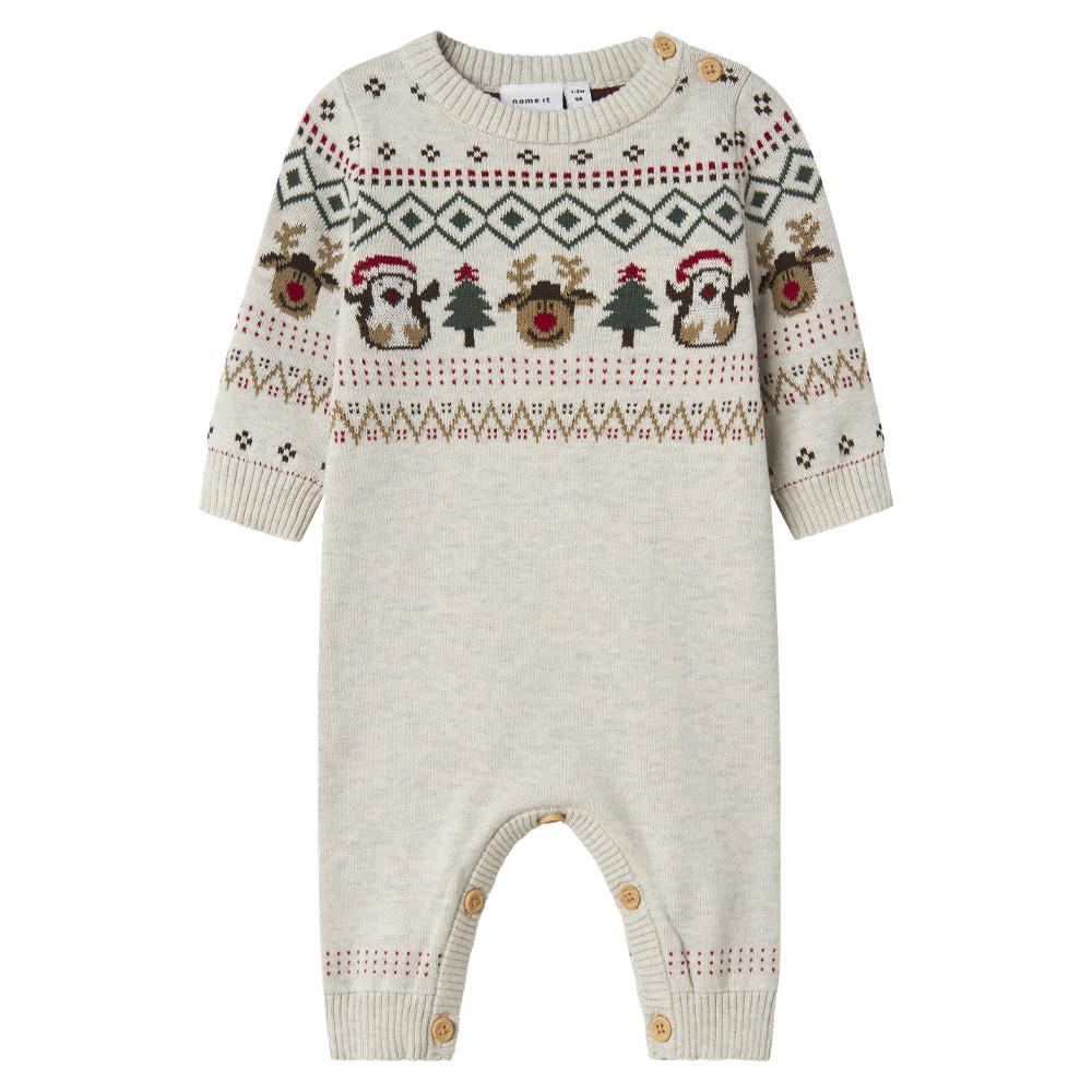 Pyjama de Noel Écru Garçon Name it Nalko pas cher