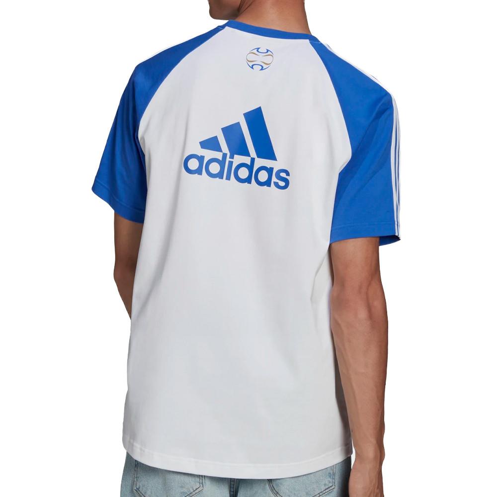 Juventus T-shirt Blanc/Bleu Homme Adidas vue 2