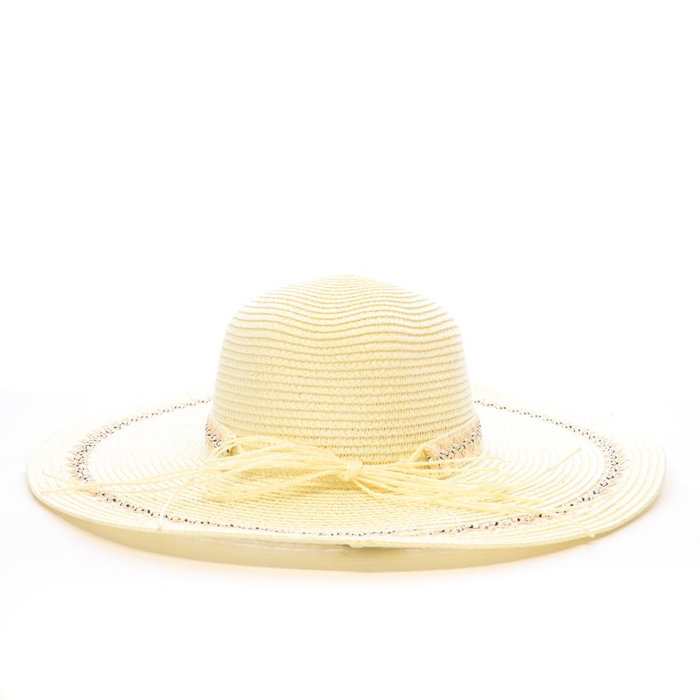 Chapeau de soleil en paille Beige à large bord Via Lorenzo SPCH1510 vue 3