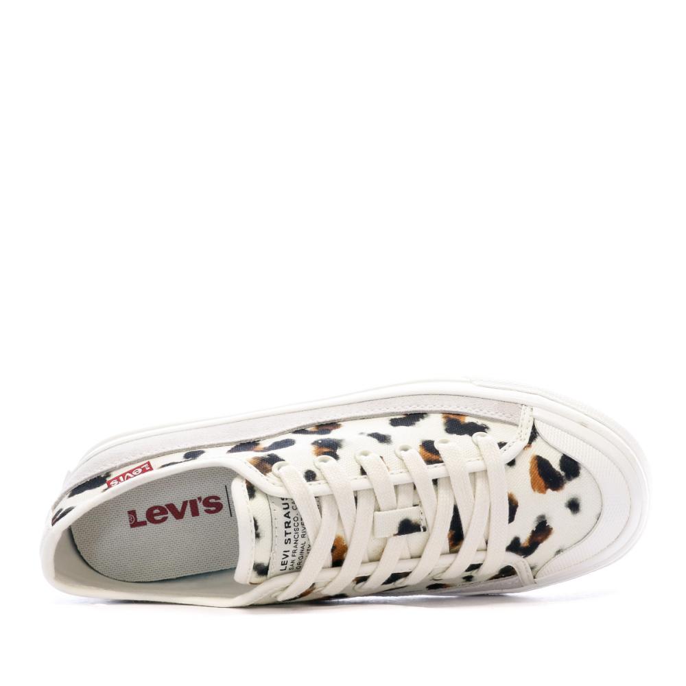 Baskets Blanche Femme Levi's Square Low S Off White vue 4