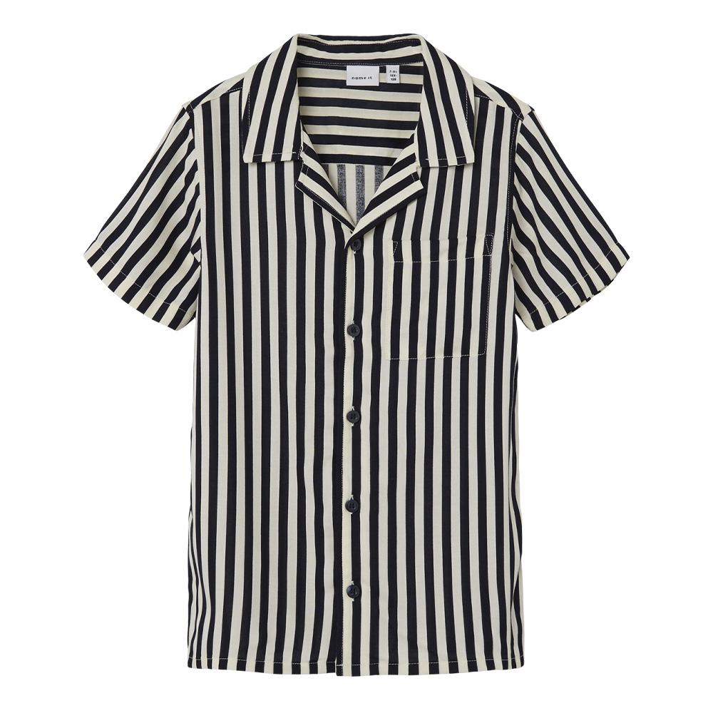 Chemise Rayures Noir/Blanc Garçon Name it Ferane vue 2