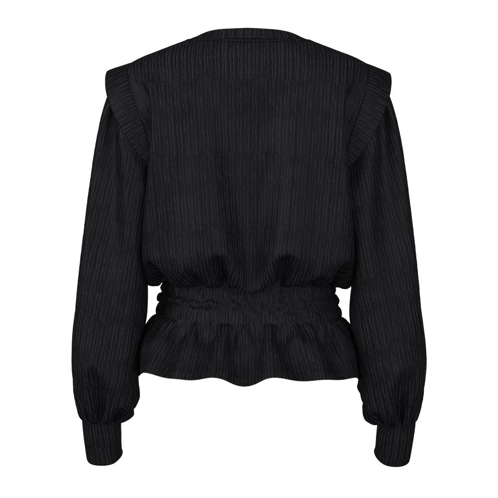 Blouse Noir Femme Pieces Nilas vue 2