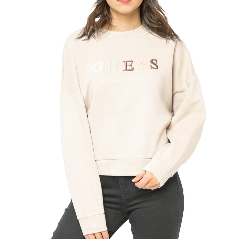 Sweat Écru Femme Guess Bluza pas cher