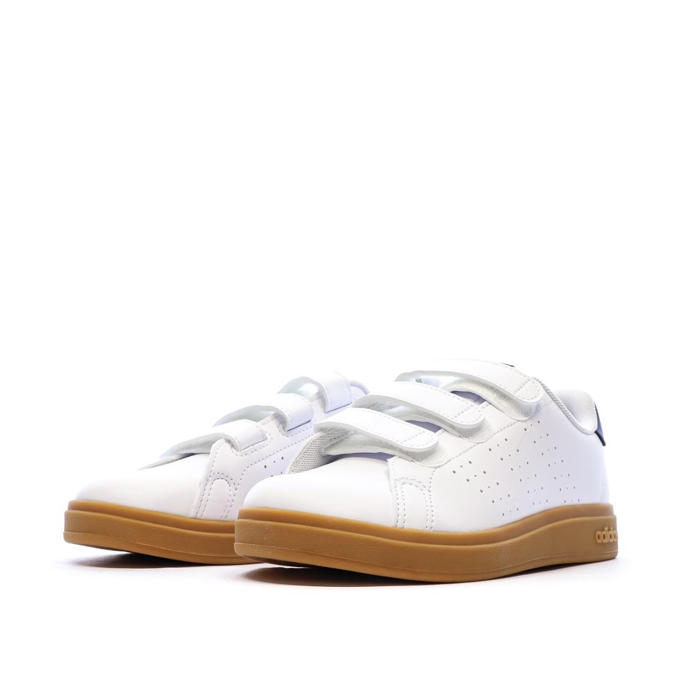 Baskets Blanches Garçon Adidas Advantage Base vue 6