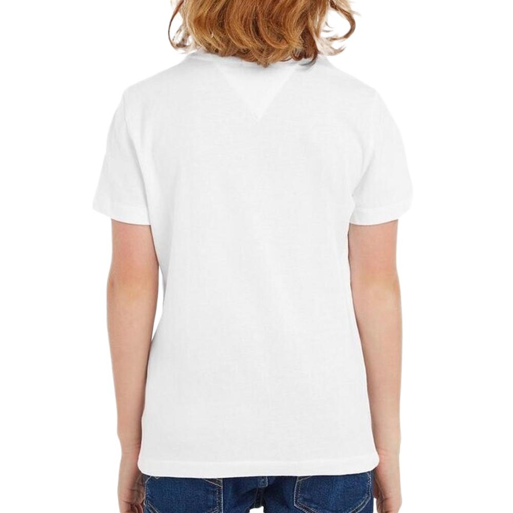 T-Shirt Blanc Garçon Tommy Hilfiger Essentialpol vue 2