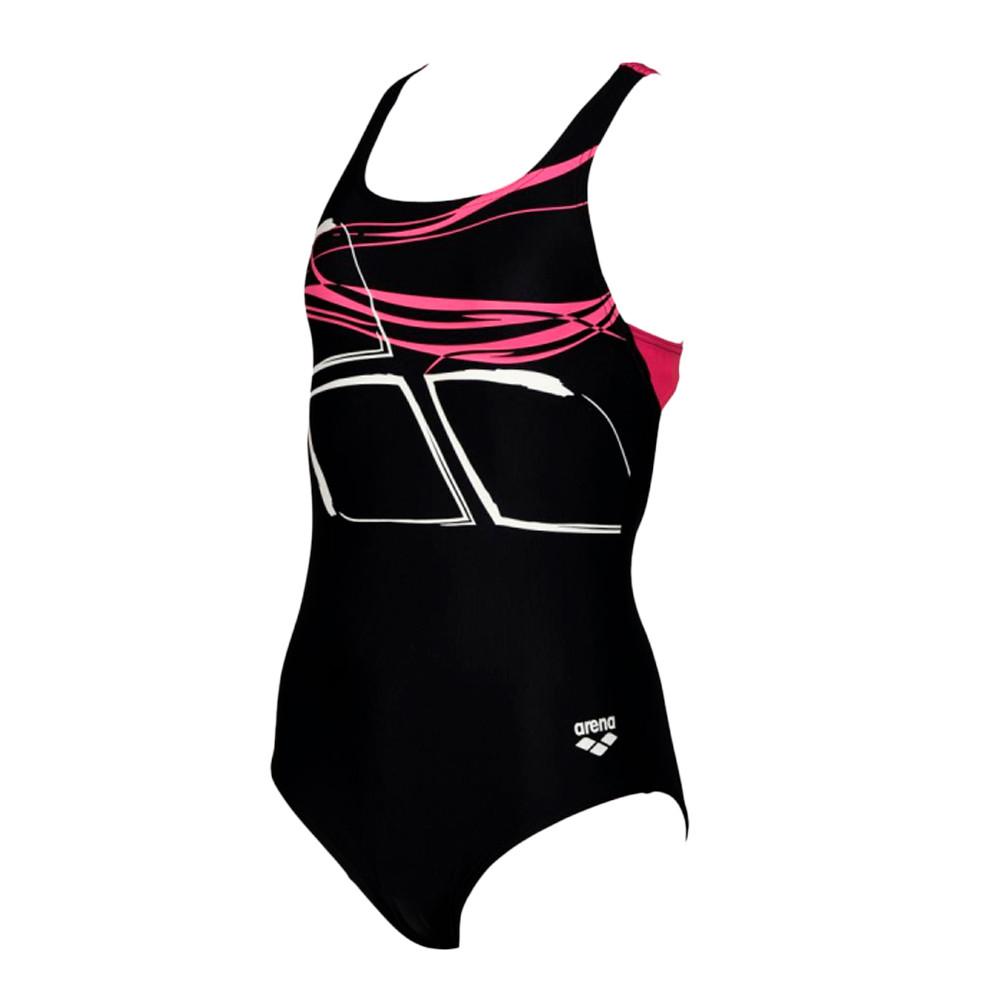 Maillot de bain 1 pièce Noir Fille Arena Pro Logo pas cher