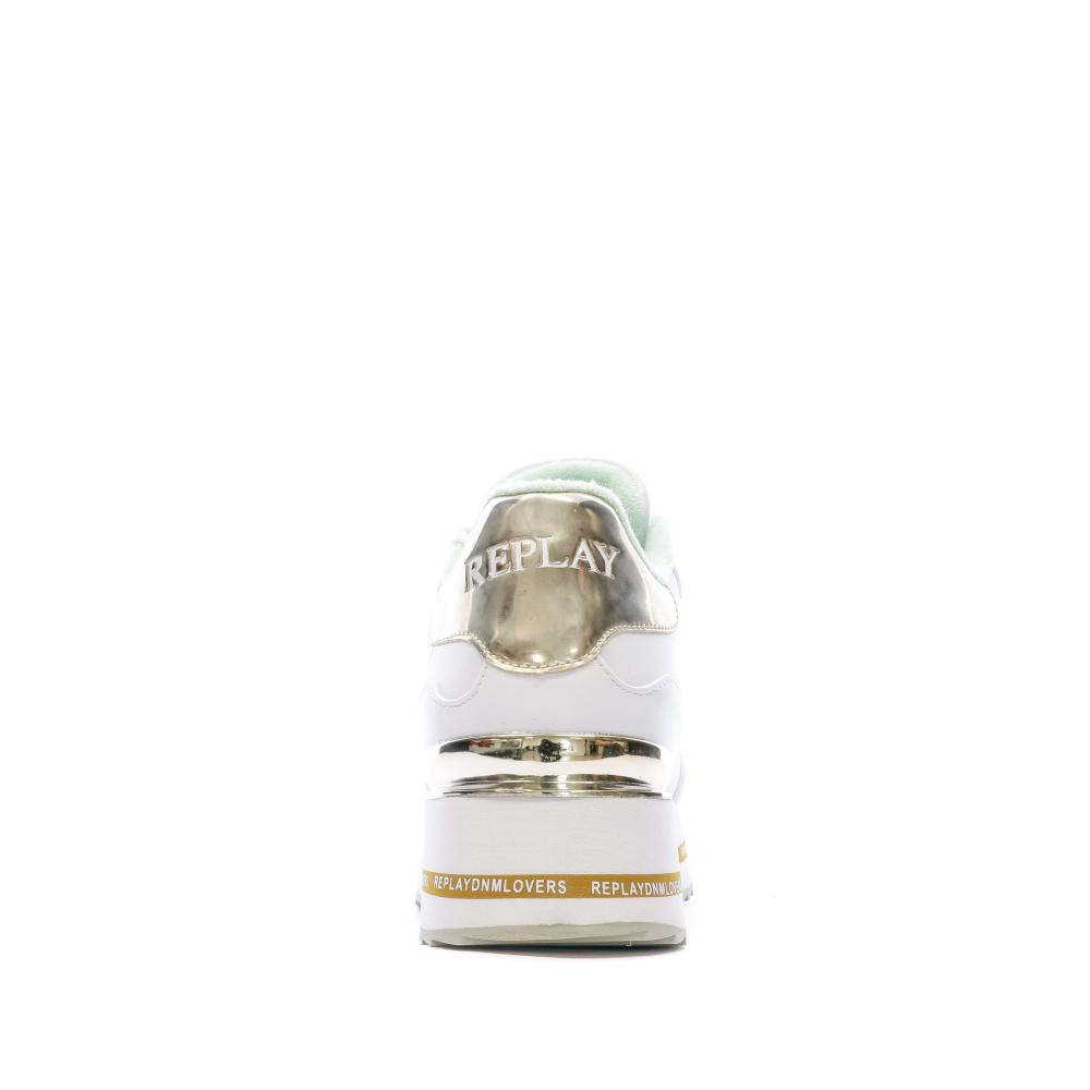 Baskets Blanches Femme Replay New Penny Pastel vue 3