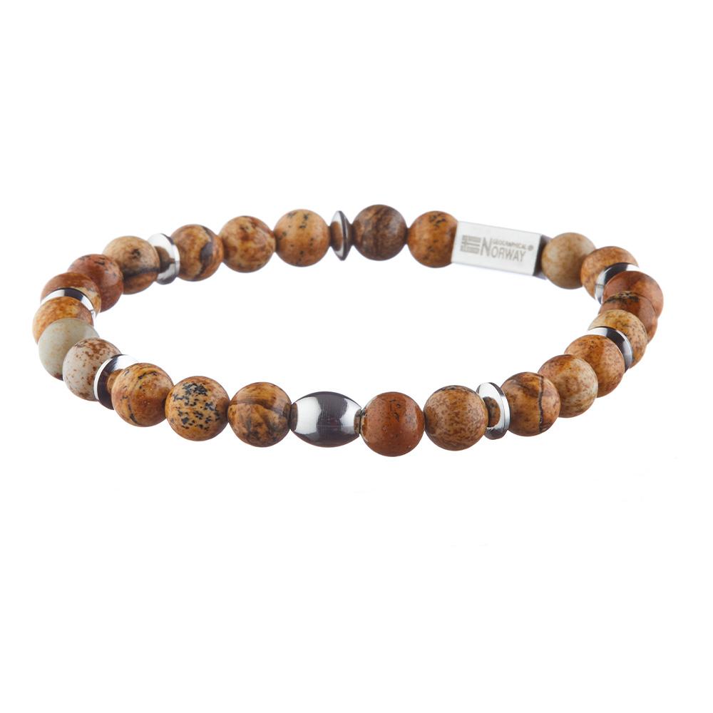 Bracelet Marron/Acier Homme Geographical Norway 315058 pas cher