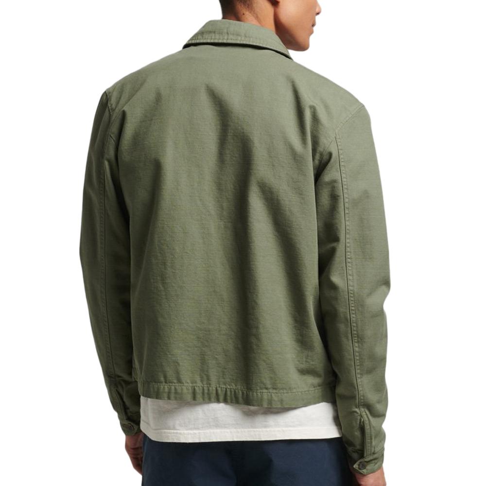 Veste Kaki Homme Superdry Harrington vue 2