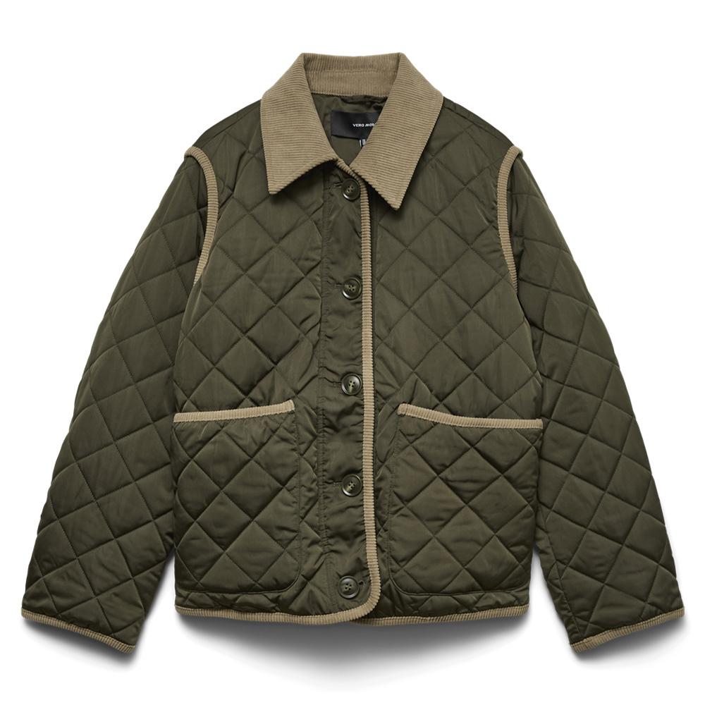 Veste Matelassée Kaki Femme Vero Moda Mily vue 3