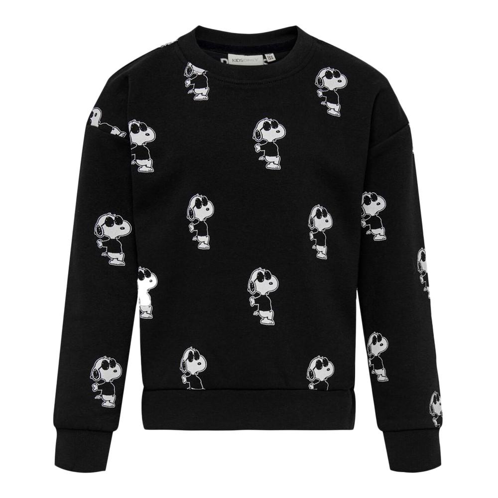 Sweat Noir Snoopy Fille Kids Only Peanuts pas cher