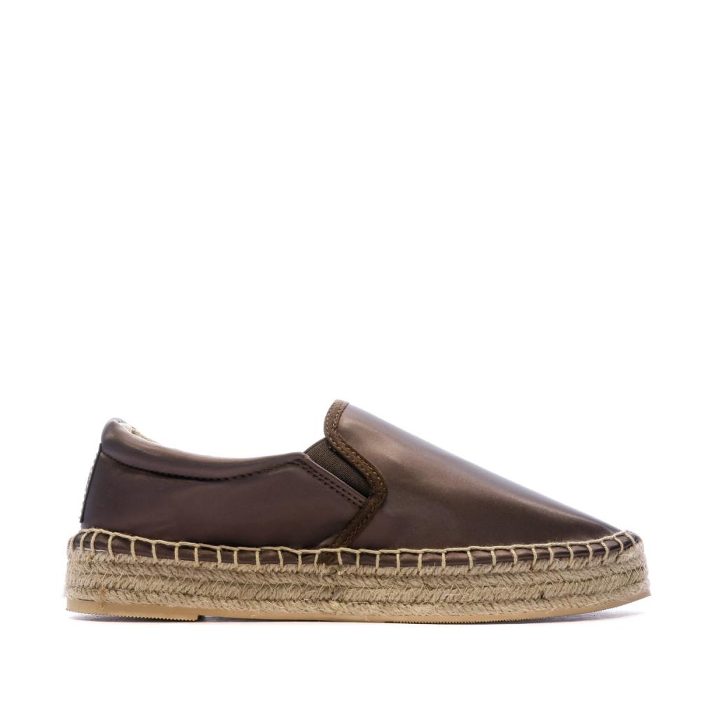 Espadrille Marron Femme Replay Queen slip vue 2