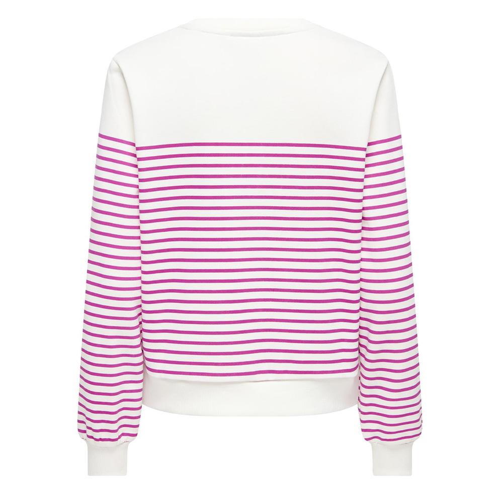 Sweat Blanc/Fushia Femme Only Bine vue 2