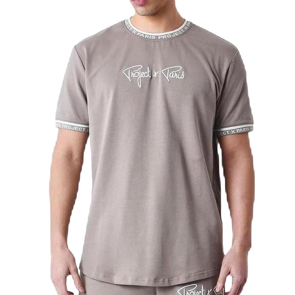 T-Shirt Gris/Blanc Homme Project X Paris 2511114 pas cher