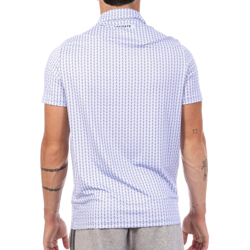 Polo Bleu Clair Homme Lacoste DH5348 vue 2
