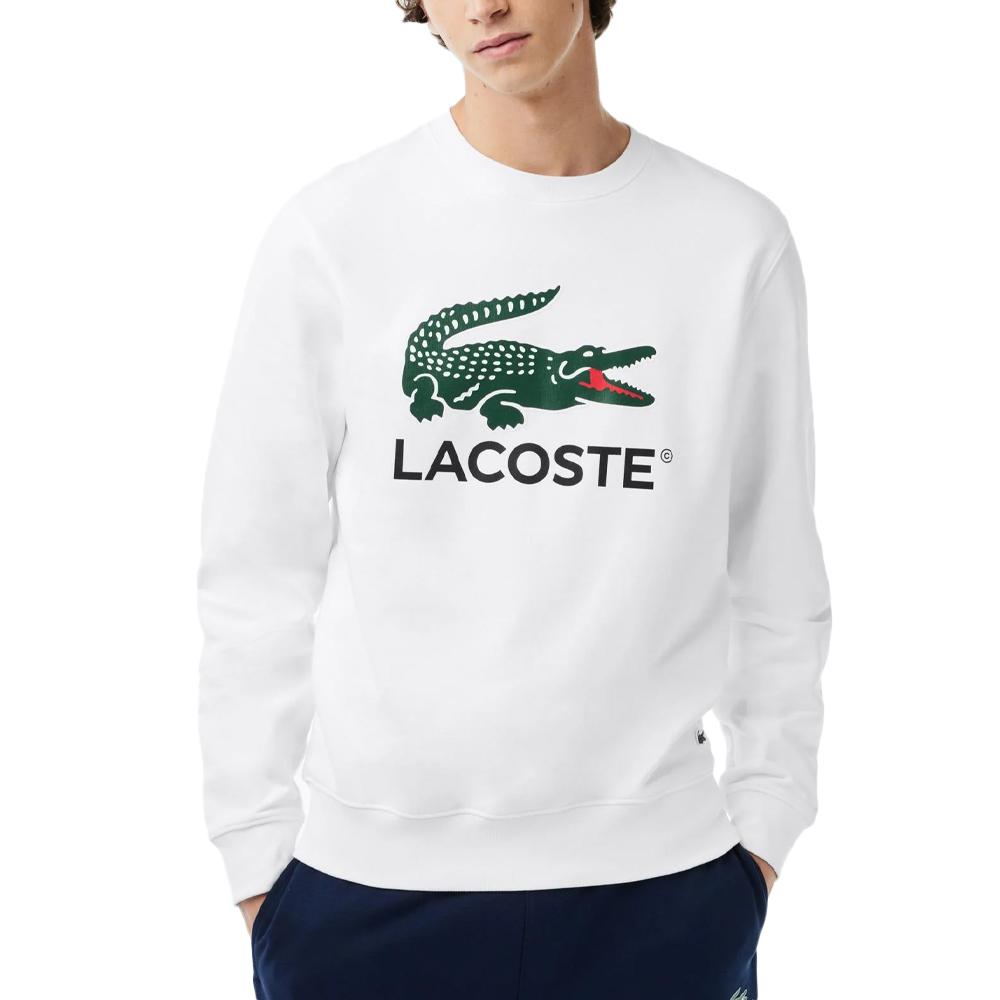 Sweat Blanc Homme Lacoste Classic Fit pas cher