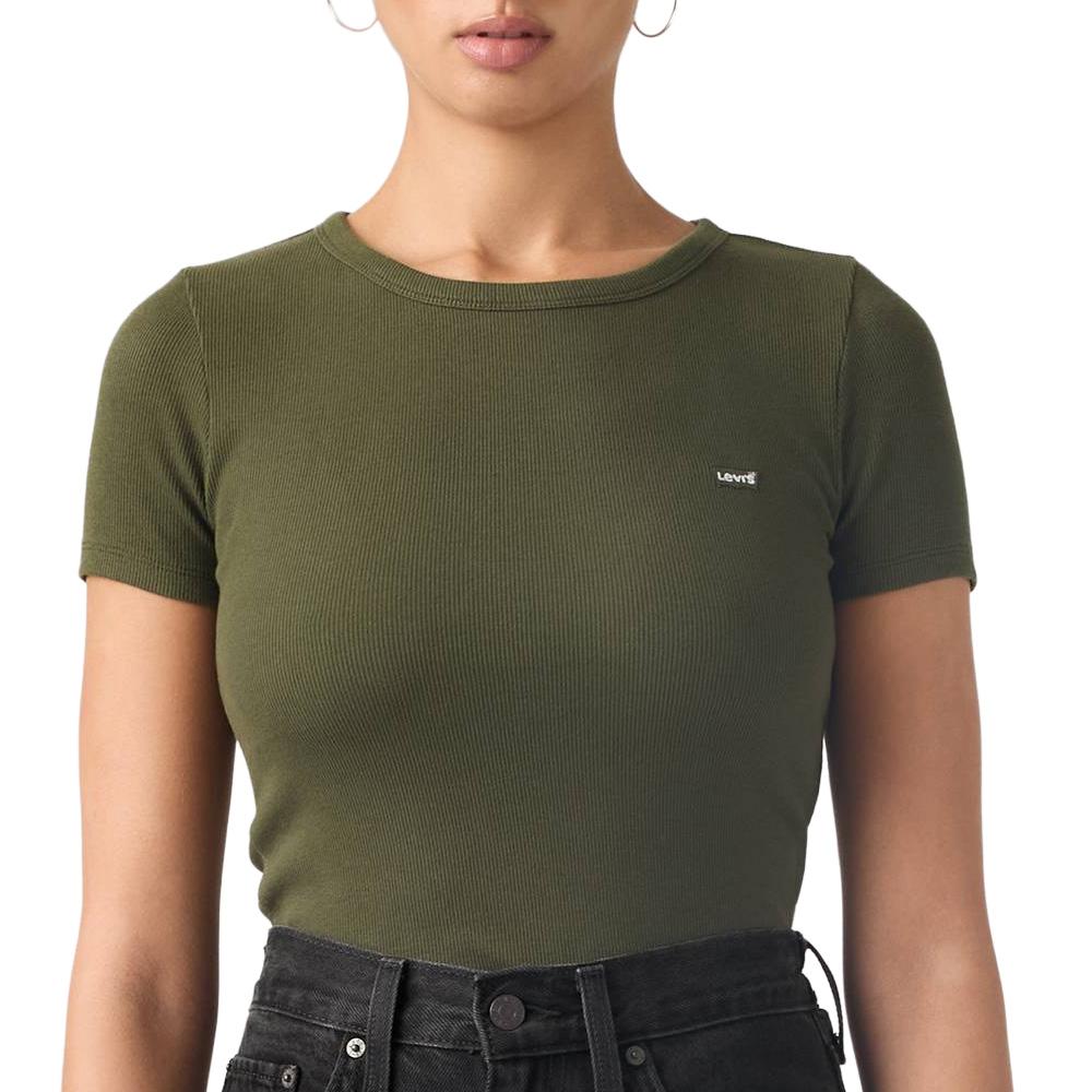 T-shirt Kaki Femme Levi's Hayes Tee Blues pas cher