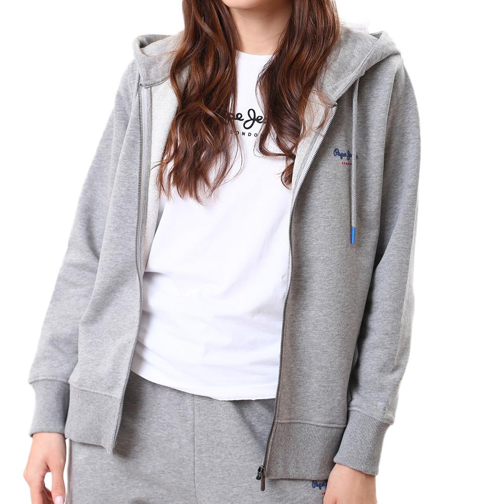 Sweat à Capuche Gris Femme Pepe jeans Calista Zipper pas cher