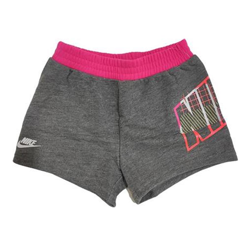 Short Gris/Rose Fille Nike Printed pas cher
