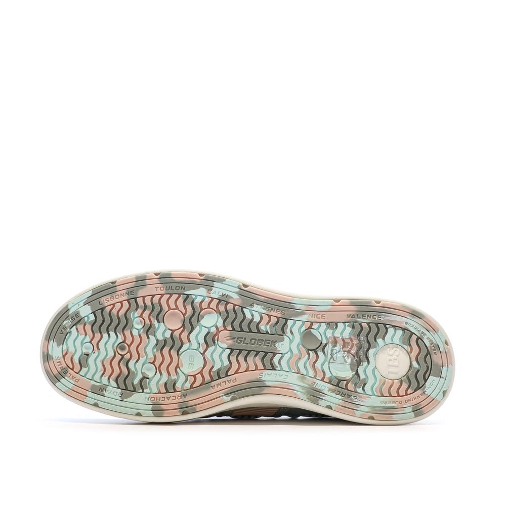 Zapatos náuticos verdes para mujer TBS de lona de algodón color arcilla ver 5