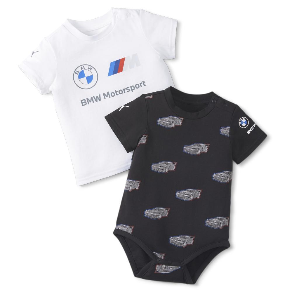 T-shirt + Body Noir/Blanc bébé/Enfant Puma Bmw Mms pas cher