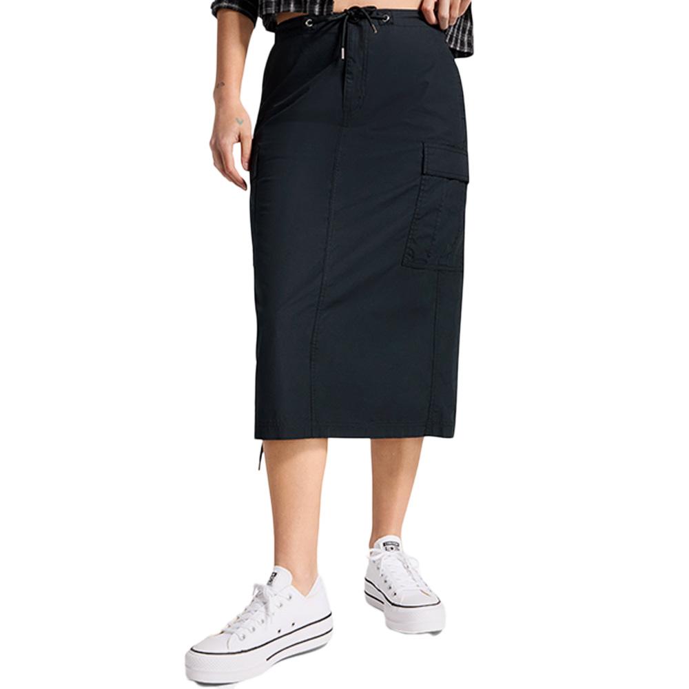 Jupe Noire Femme Converse Long pas cher