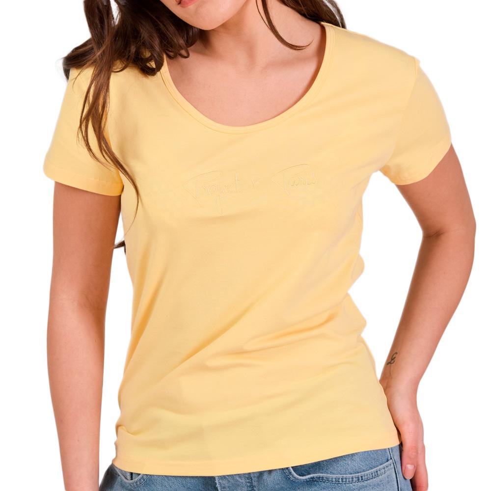 T-shirt Jaune Femme Project X Paris Basic Broderie F221114 pas cher