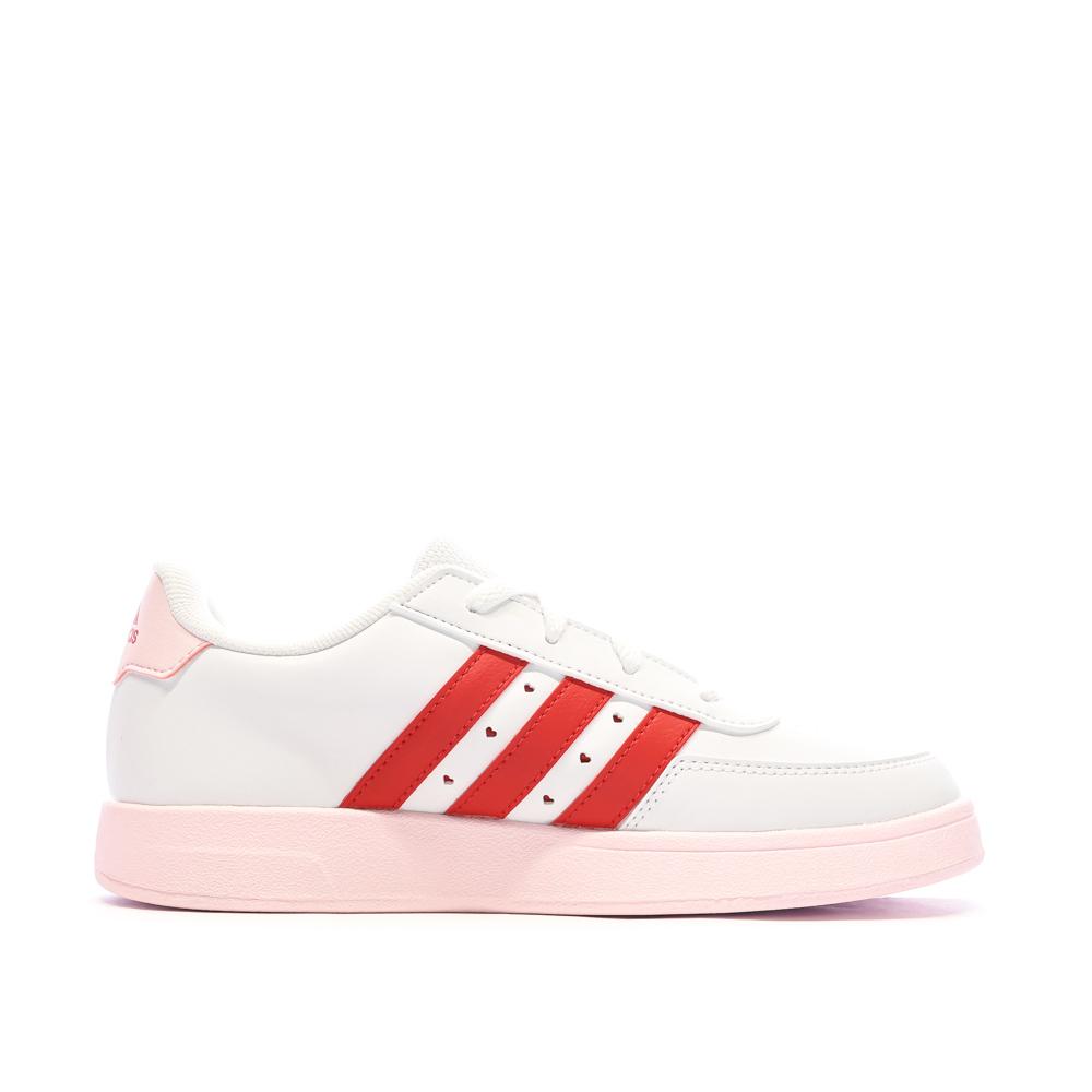 Baskets Rouges/Blanches Fille Adidas Breaknet 2.0 vue 2