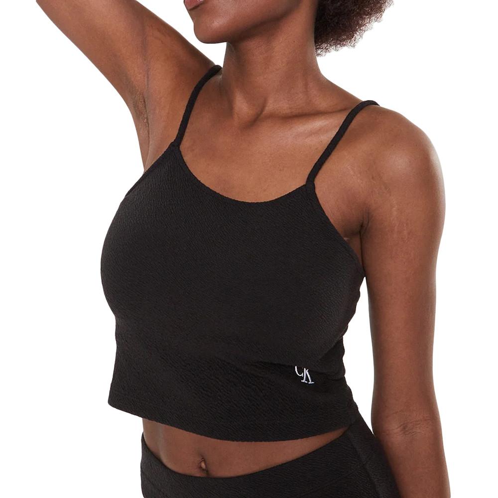 Top Noir Femme Calvin Klein Jeans Strappy pas cher
