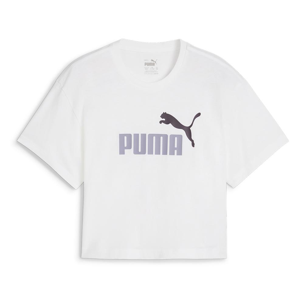 Crop top Blanc/Violet Fille Puma 845346 pas cher