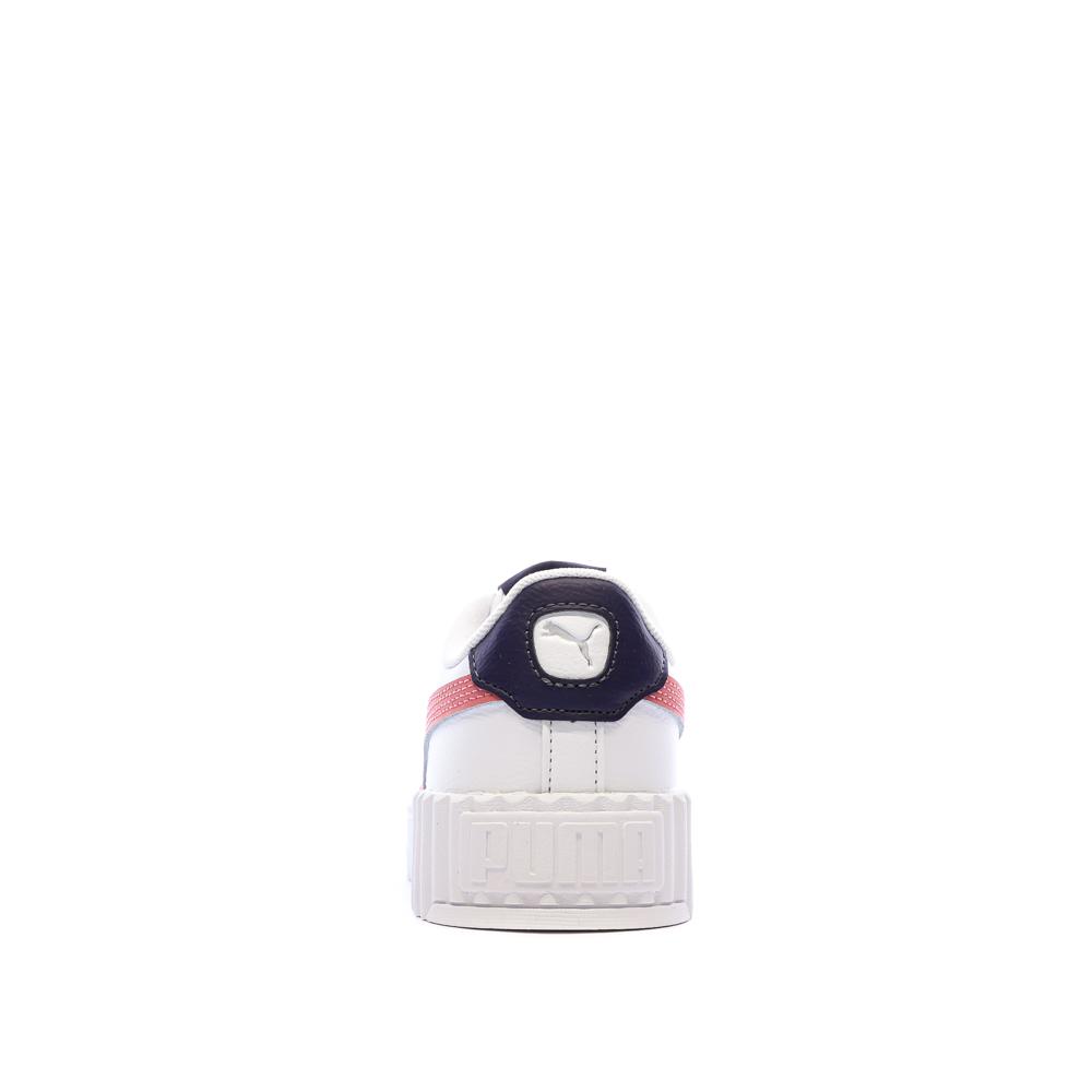 Baskets Blanche/Rose Fille/Femme Puma Carina 3.0 vue 3