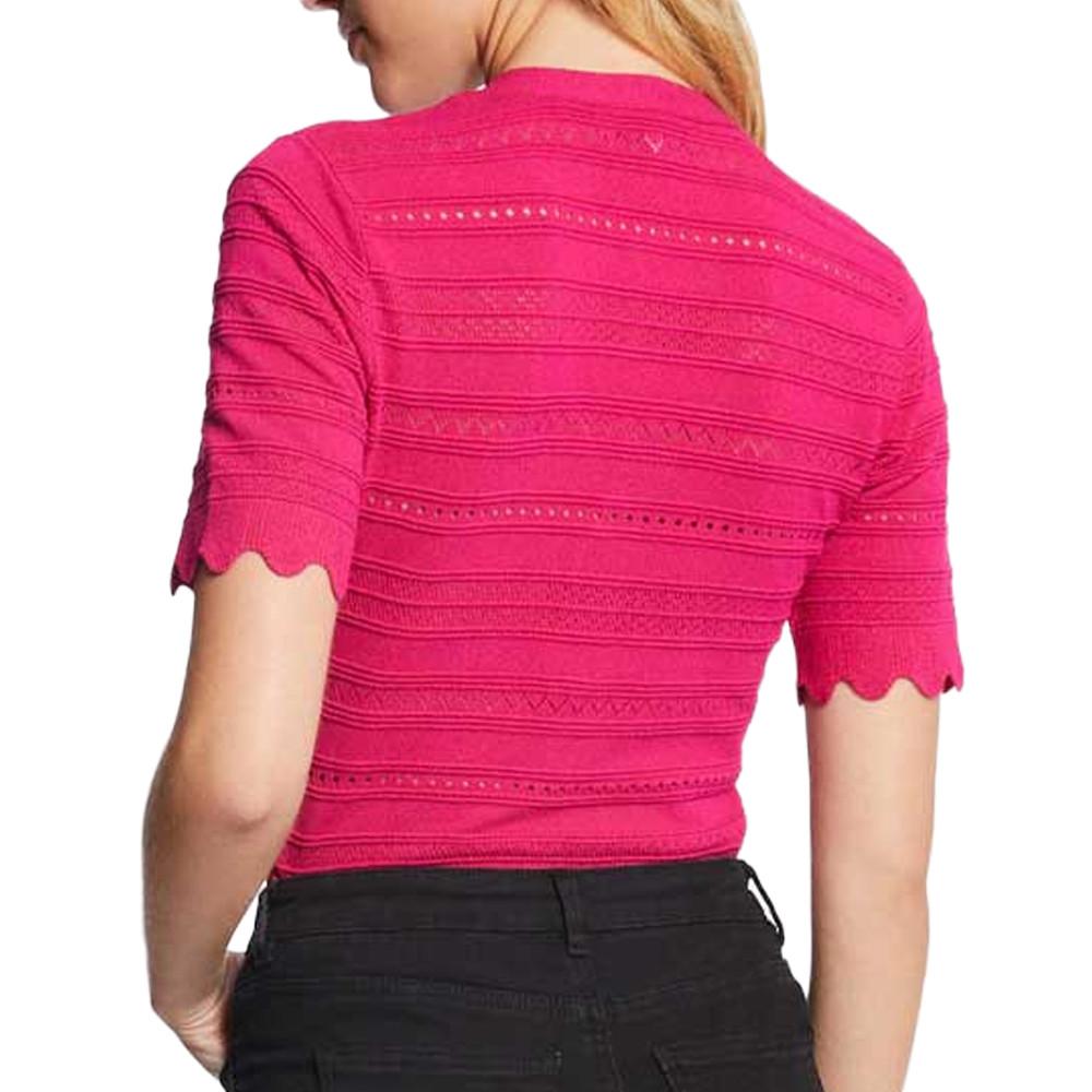 Pull Manches courtes Fuchsia Femme Morgan ISHI vue 2