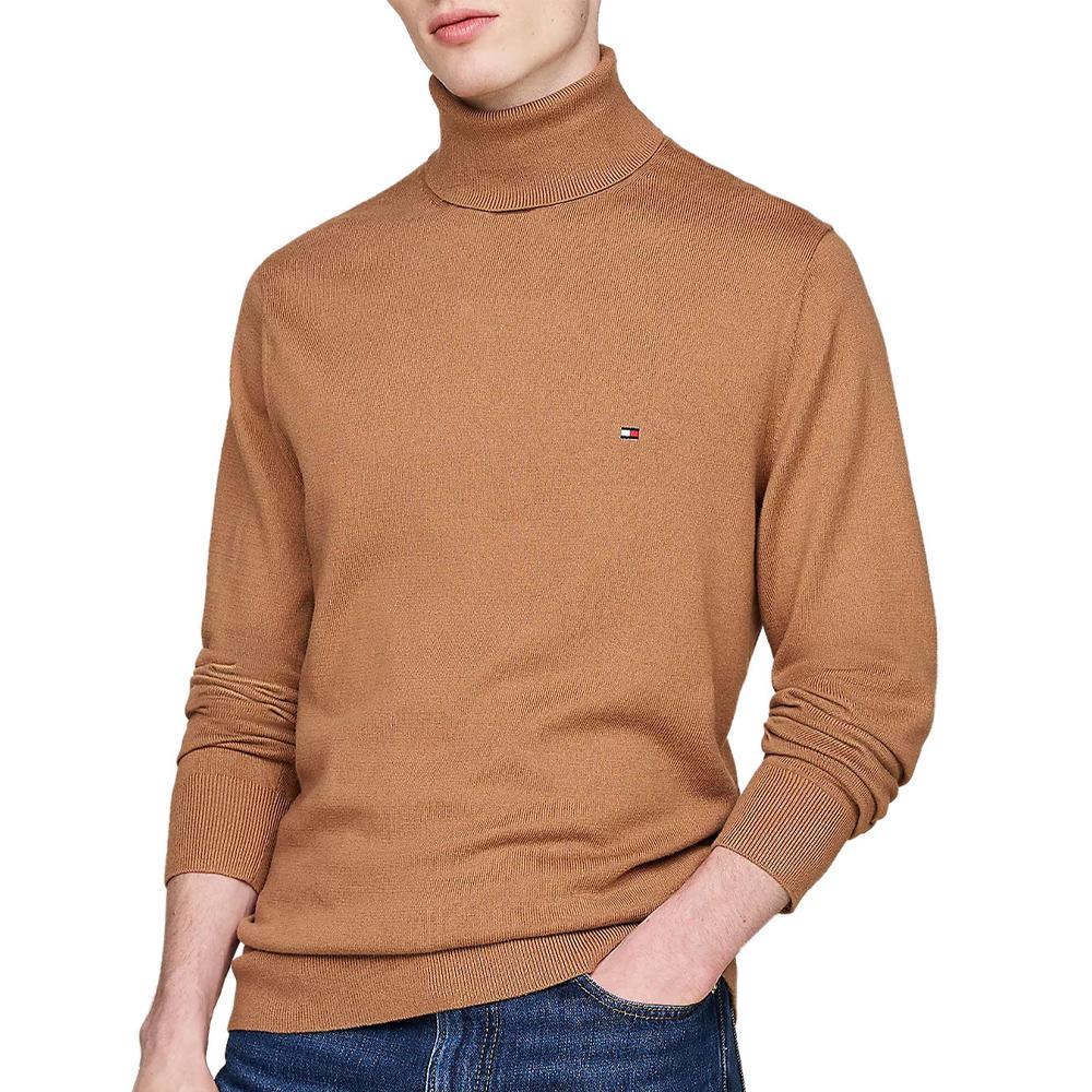Pull Camel Homme Tommy Hilfiger Pima Org pas cher
