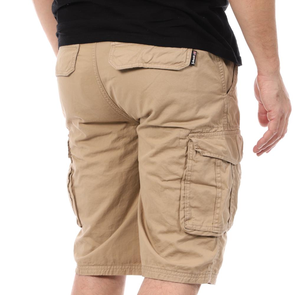 Short Beige Homme Schott Cargo vue 2