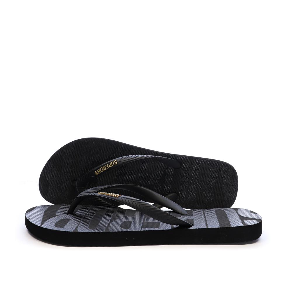 Tongs Noir Superdry Essental Flip Flop pas cher