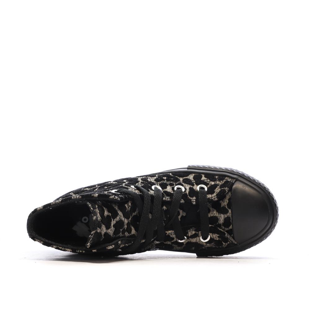 Baskets Noires à Motifs Fille Converse Chuck Taylor All Star Eva Lift vue 4