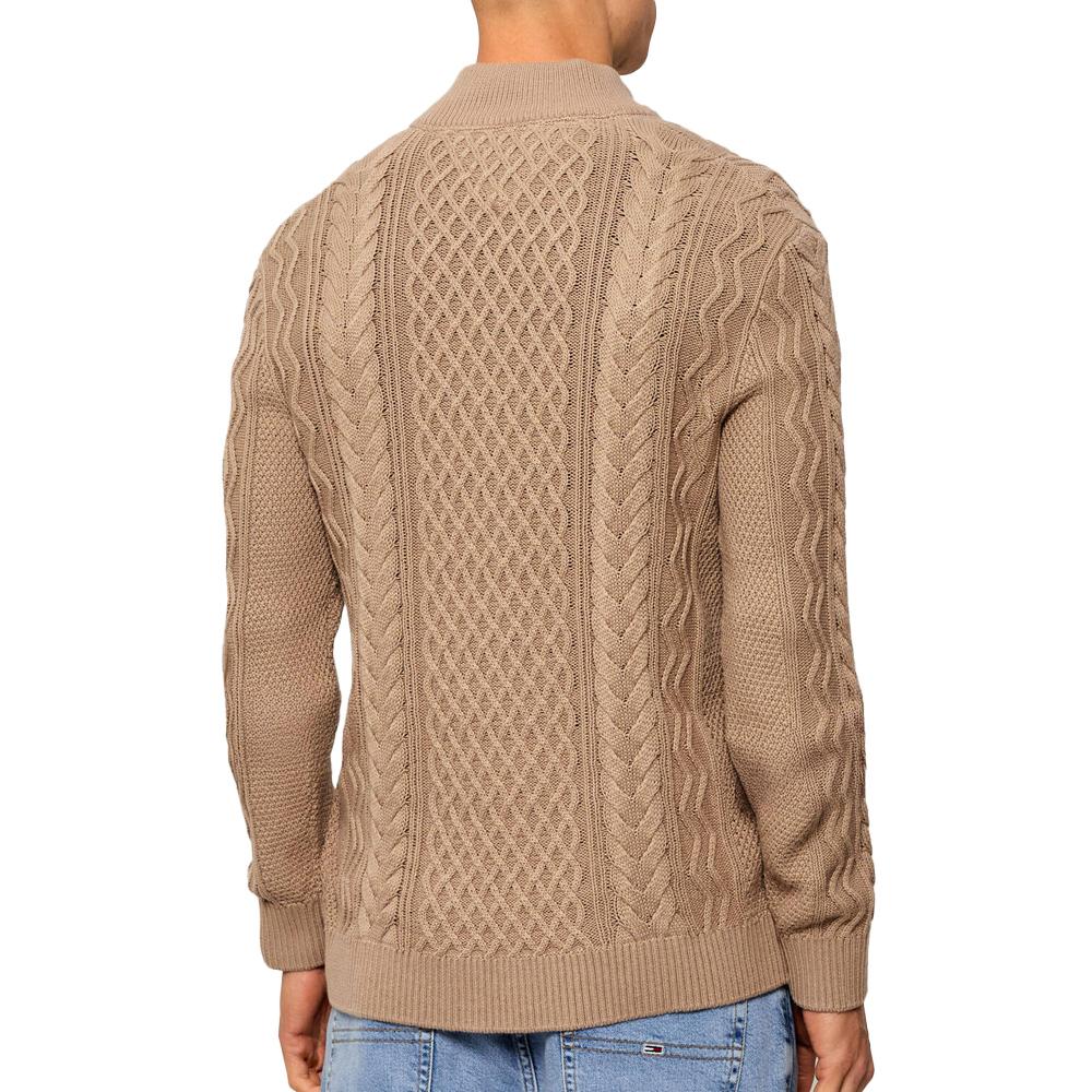 Jersey Tommy Hilfiger Cable Marrón ver 2